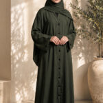 Black Button Down Abaya | Classic Islamic Wear for Women